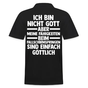 Fallschirmspringer Paragliding Fallschirmspringen - Männer Poloshirt - Schwarz - Hinten - Kai (181cm)