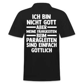 Fallschirmspringer Fallschirmspringen Paragliding - Männer Poloshirt - Schwarz - Hinten - Kai (181cm)