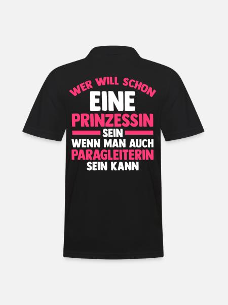 Fallschirmspringer Prinzessin Paragliding - Männer Poloshirt - Schwarz