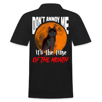 Lustiges Halloween Männer und Frauen Blutmond - Männer Poloshirt - Schwarz - Hinten - Kai (181cm)