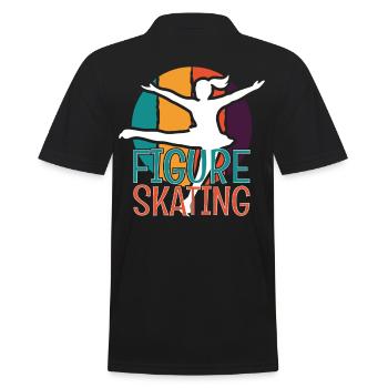Figure Skating Vintage - Men's Polo Shirt - black - Back - Kai (181cm)