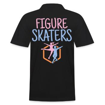 Figure Skaters - Men's Polo Shirt - black - Back - Kai (181cm)