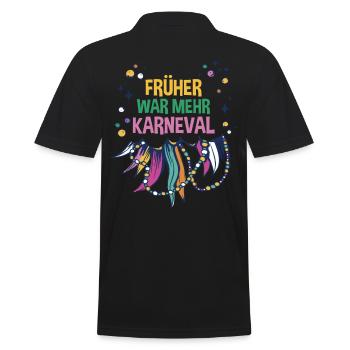 Karnevalskostüm Karnevalist Fasching Karneval - Männer Poloshirt - Schwarz - Hinten - Kai (181cm)