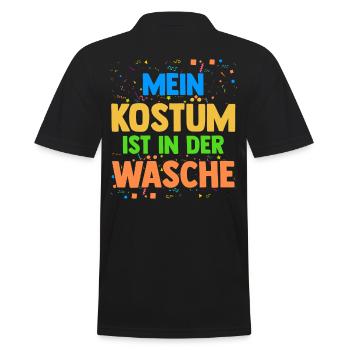 Karnevalskostüm Karnevalist Fasching Karneval - Männer Poloshirt - Schwarz - Hinten - Kai (181cm)