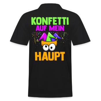 Karnevalskostüm Karnevalist Fasching Karneval - Männer Poloshirt - Schwarz - Hinten - Kai (181cm)