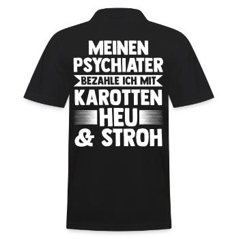 Reiten Reiter Pferd Pferde - Männer Poloshirt - Schwarz - Hinten - Kai (181cm)