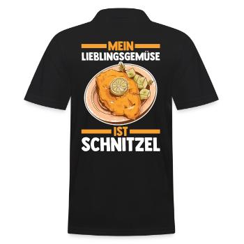 Anti Vegan - Männer Poloshirt - Schwarz - Hinten - Kai (181cm)