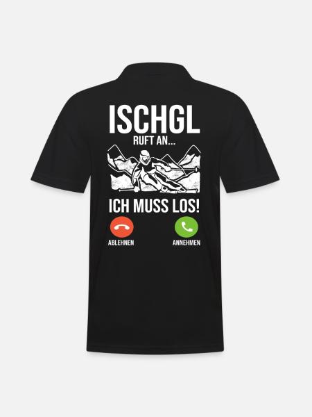 Apres Ski Party Skiurlaub Skifahrer Ischgl - Männer Poloshirt - Schwarz