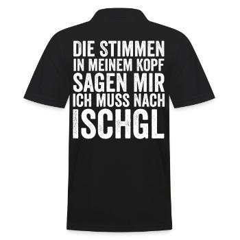 Apres Ski Party Skiurlaub Skifahrer Ischgl - Männer Poloshirt - Schwarz - Hinten - Kai (181cm)