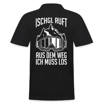 Apres Ski Party Skiurlaub Skifahrer Ischgl - Männer Poloshirt - Schwarz - Hinten - Kai (181cm)