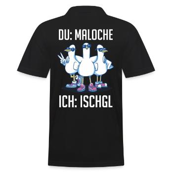 Apres Ski Party Skiurlaub Skifahrer Ischgl - Männer Poloshirt - Schwarz - Hinten - Kai (181cm)