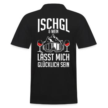 Apres Ski Party Skiurlaub Skifahrer Ischgl - Männer Poloshirt - Schwarz - Hinten - Kai (181cm)