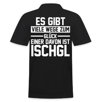 Apres Ski Party Skiurlaub Skifahrer Ischgl - Männer Poloshirt - Schwarz - Hinten - Kai (181cm)