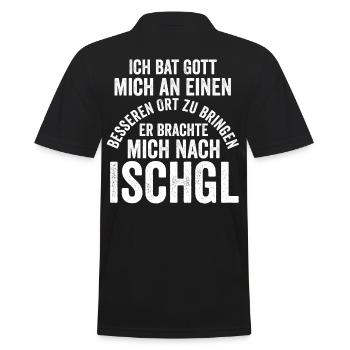 Apres Ski Party Skiurlaub Skifahrer Ischgl - Männer Poloshirt - Schwarz - Hinten - Kai (181cm)