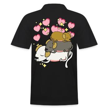 Bonne nuit les chiens dorment des cœurs d’étoiles de rêve - Polo Homme - noir - Dos - Kai (181cm)
