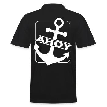 Ahoy Voilier Ancre - Polo Homme - noir - Dos - Kai (181cm)