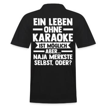 Musik Musiker Sänger Singen Karaoke - Männer Poloshirt - Schwarz - Hinten - Kai (181cm)