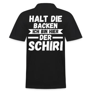 Schiri Unparteiischer Fußball Kaffee Schiedsrichte - Männer Poloshirt - Schwarz - Hinten - Kai (181cm)
