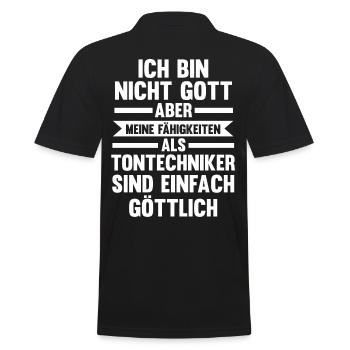 Toningenieur Tontechnik Tontechniker - Männer Poloshirt - Schwarz - Hinten - Kai (181cm)