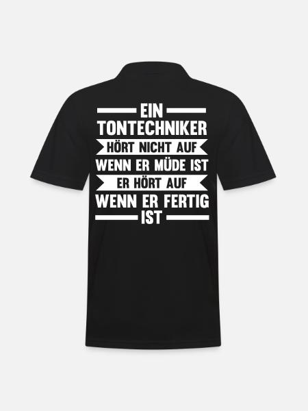 Toningenieur Tontechnik Tontechniker - Männer Poloshirt - Schwarz