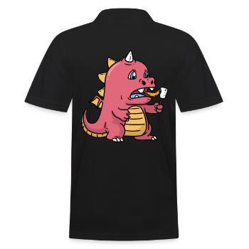 Bébé Dragon Affamé Faim Faim Enfants Bébé - Polo Homme - noir - Dos - Kai (181cm)