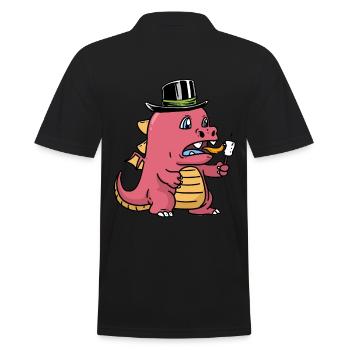 Bébé Dragon Dino Dinosaure Enfants Enfant - Polo Homme - noir - Dos - Kai (181cm)