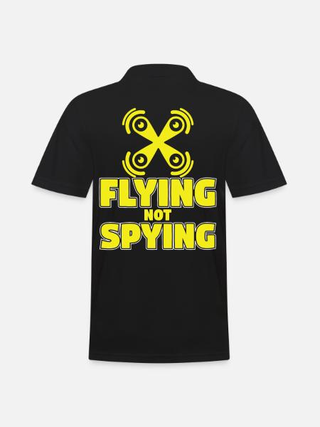 Drone Flying Not Spying - Men's Polo Shirt - black