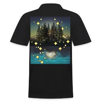 Étoiles nocturnes Nature Nature Lovers Stardust Arbres - Polo Homme - noir - Dos - Kai (181cm)