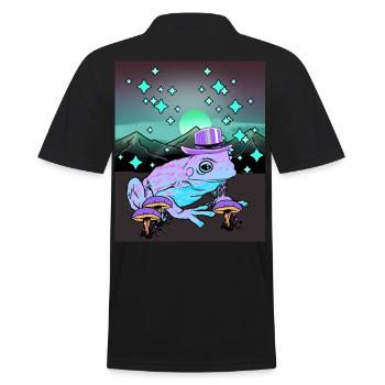 Nature Frog Magical Toad Amphibian Wizard Child - Men's Polo Shirt - black - Back - Kai (181cm)