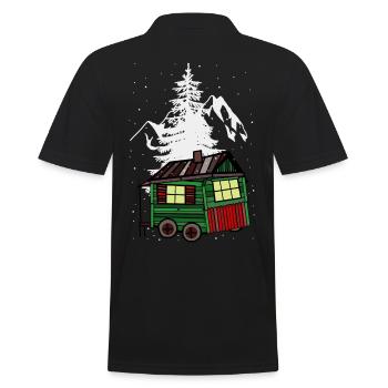 Remorque Noël Hiver Nature Alpes de montagne - Polo Homme - noir - Dos - Kai (181cm)