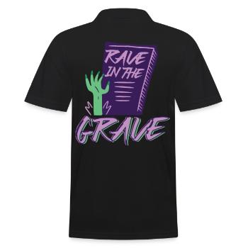 Rave In The Grave Zombie Party - Men's Polo Shirt - black - Back - Kai (181cm)