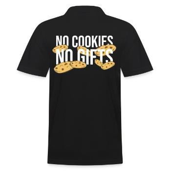Pas de cookies Pas de cadeaux Sombre - Polo Homme - noir - Dos - Kai (181cm)