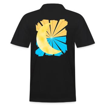 Fantaisie céleste Croissant de Lune Ciel - Polo Homme - noir - Dos - Kai (181cm)