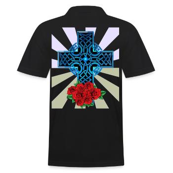 Cadeau de Noël Christianisme Croix Jésus Dieu - Polo Homme - noir - Dos - Kai (181cm)