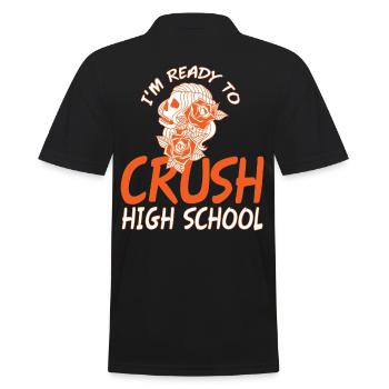 Im Ready To Crush High School - Men's Polo Shirt - black - Back - Kai (181cm)
