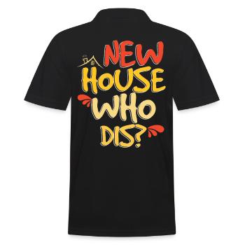New House Who Dis - Men's Polo Shirt - black - Back - Kai (181cm)