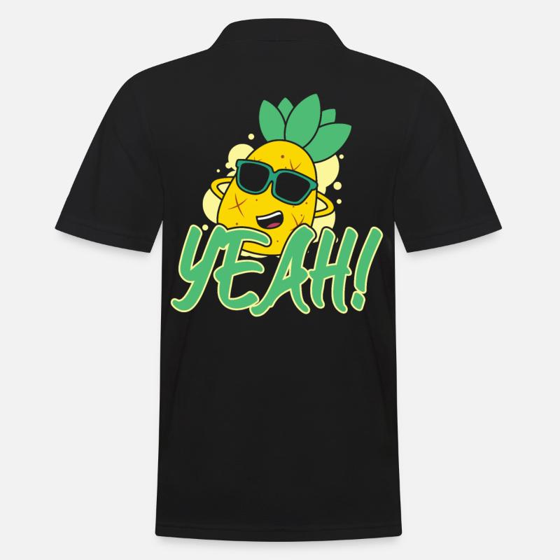 Yeah Relaxed Chill Pineapple - Men's Polo Shirt - black