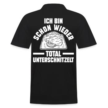 Ich Bin Schon Wieder Total Unterpommest - Männer Poloshirt - Schwarz - Hinten - Kai (181cm)