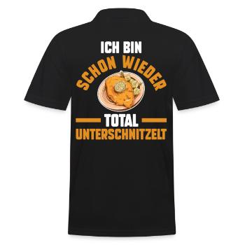 Ich Bin Schon Wieder Total Unterpommest - Männer Poloshirt - Schwarz - Hinten - Kai (181cm)