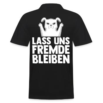 Lass Uns Fremde Bleiben Hund - Männer Poloshirt - Schwarz - Hinten - Kai (181cm)