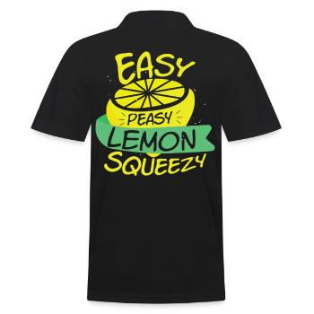 Sweet As Lemon Vintage - Men's Polo Shirt - black - Back - Kai (181cm)