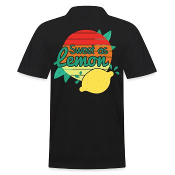Fresh Style Lemon Lemonade - Men's Polo Shirt - black - Back - Kai (181cm)