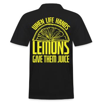 Easy Pease Lemon Squeezy - Men's Polo Shirt - black - Back - Kai (181cm)
