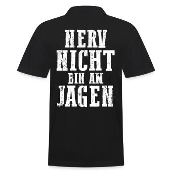 Nerv Nicht Bin Am Jagen - Männer Poloshirt - Schwarz - Hinten - Kai (181cm)