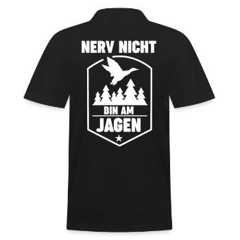 Nerv Nicht Bin Am Jagen - Männer Poloshirt - Schwarz - Hinten - Kai (181cm)