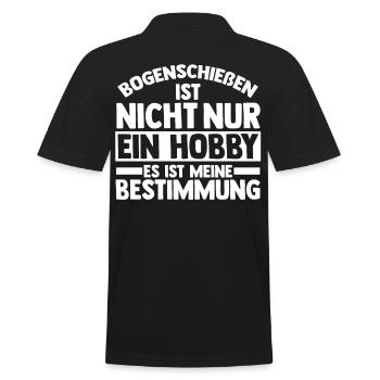 Bogen Bogenschütze Bogensport Bogenschießen - Männer Poloshirt - Schwarz - Hinten - Kai (181cm)