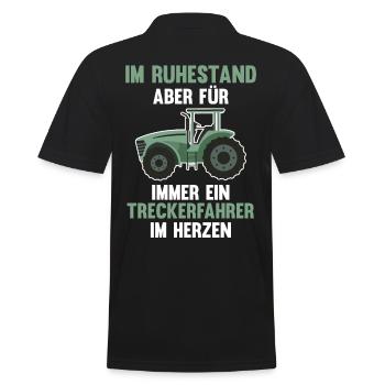 Landwirt Landwirtschaft Rentner Ruhestand Bauer Tr - Männer Poloshirt - Schwarz - Hinten - Kai (181cm)