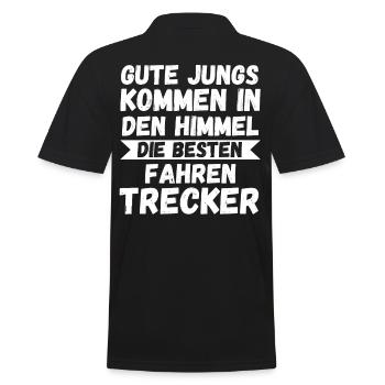 Landwirt Landwirtschaft Bauer Traktor Trecker - Männer Poloshirt - Schwarz - Hinten - Kai (181cm)