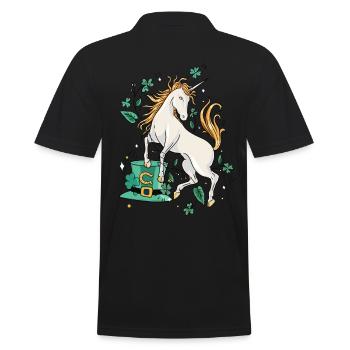 Licorne mythique créature porte-bonheur porte-bonheur chanceux Nouvel An - Polo Homme - noir - Dos - Kai (181cm)