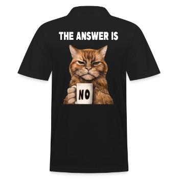 The answer is no. Mürrische Lustige Katze - Männer Poloshirt - Schwarz - Hinten - Kai (181cm)